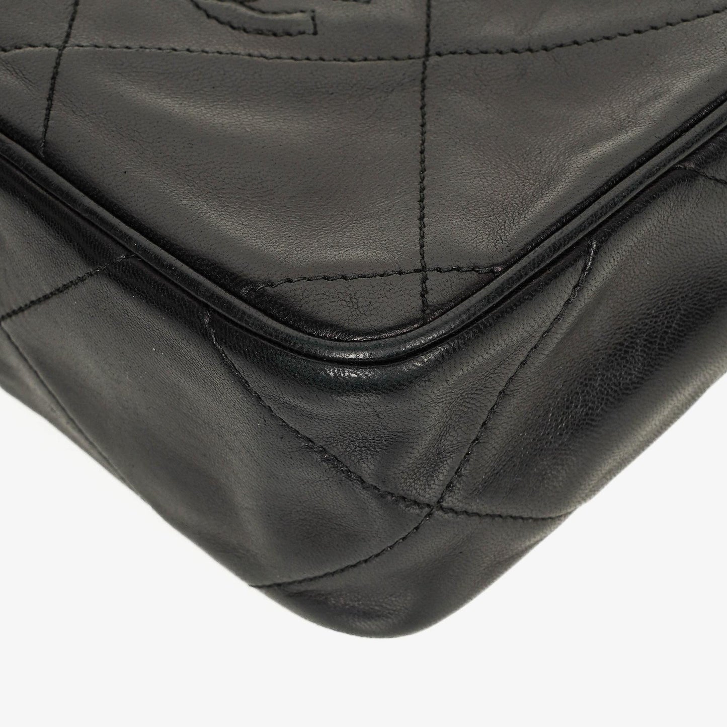 Chanel Small Camera Tassel Black Leather Crossbody Bag