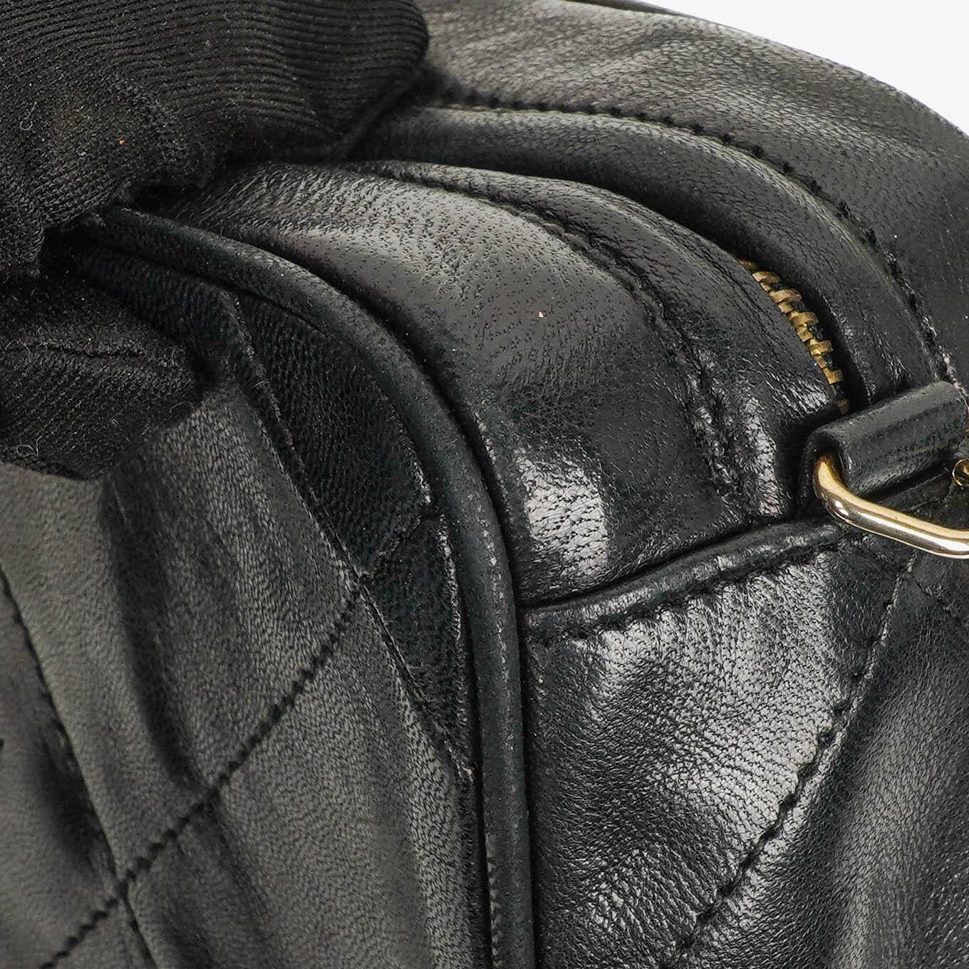 Chanel Small Camera Tassel Black Leather Crossbody Bag