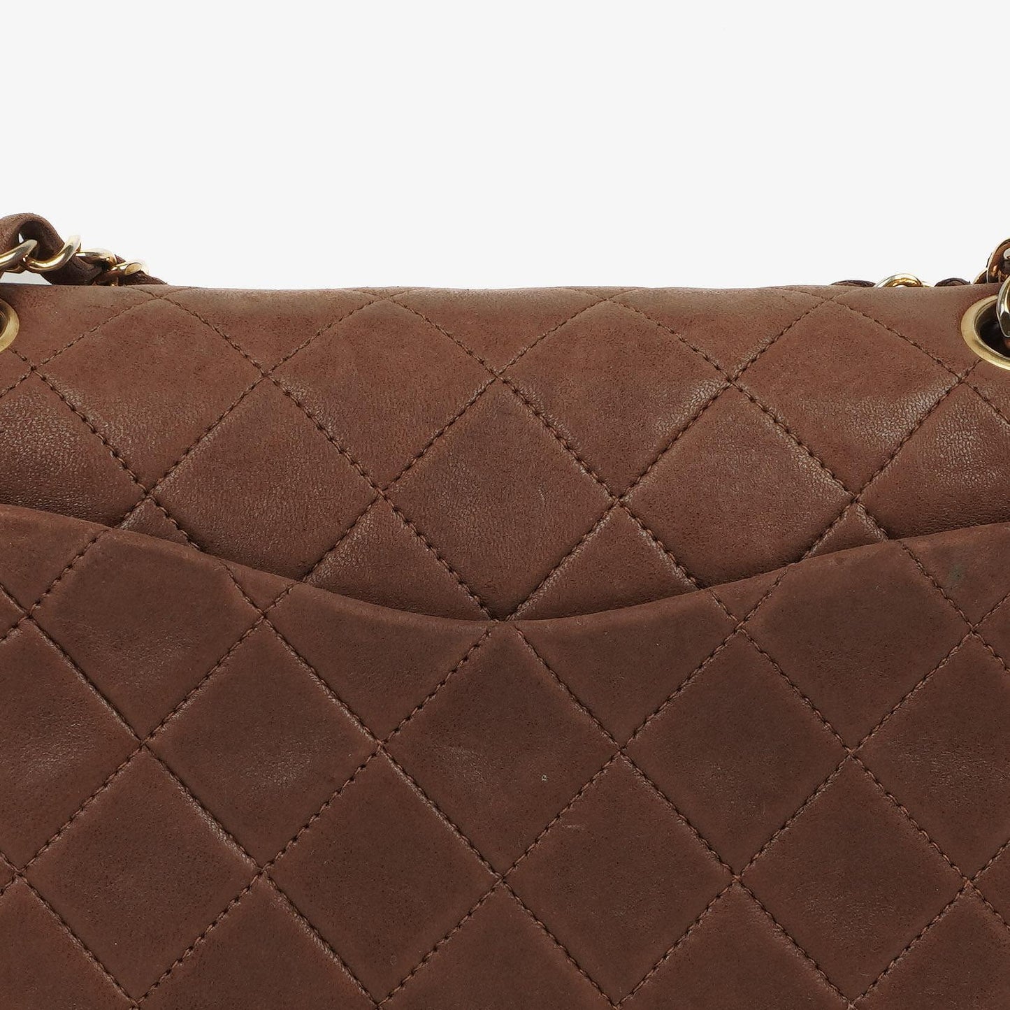 Chanel Small Classic Brown Quilted Lambskin Double Flap Bag With 24K Gold-Plated Hardware