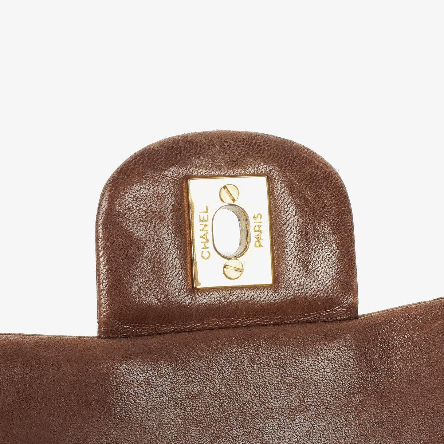 Chanel Small Classic Brown Quilted Lambskin Double Flap Bag With 24K Gold-Plated Hardware