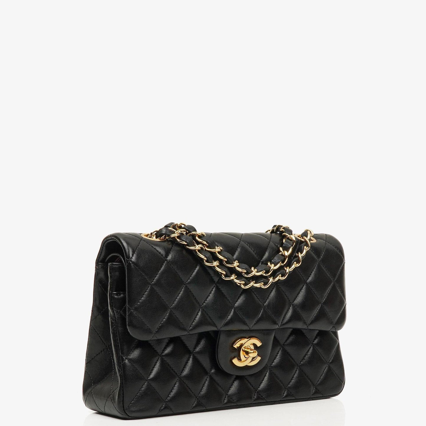 Chanel Small Classic Double Flap Bag Black Quilted Lambskin