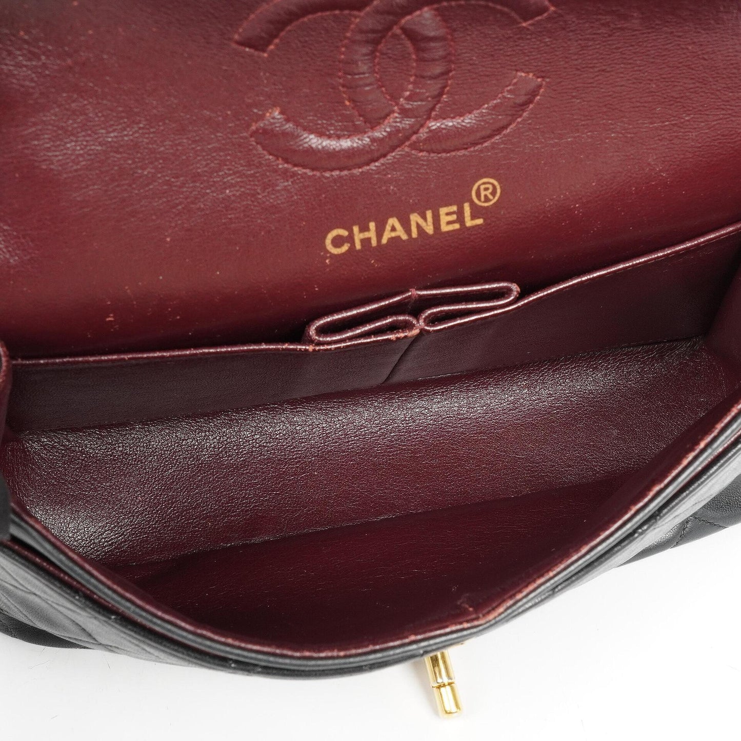 Chanel Small Classic Double Flap Bag in Black Lambskin with 24K Gold-Plated Hardware