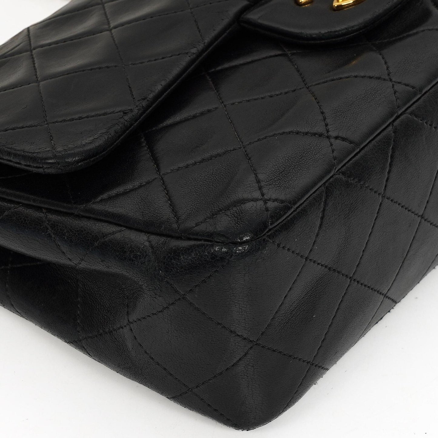Chanel Small Classic Double Flap Bag in Black Lambskin with 24K Gold-Plated Hardware