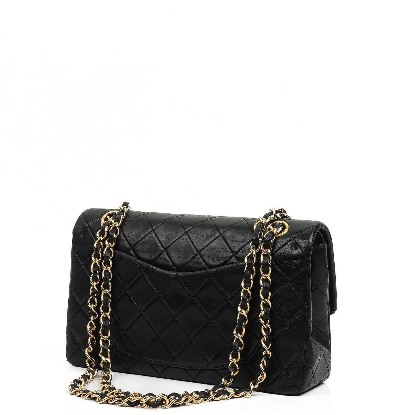 Chanel Small Classic Double Flap Bag In Black Quilted Lambskin With 24K Gold-Plated Hardware