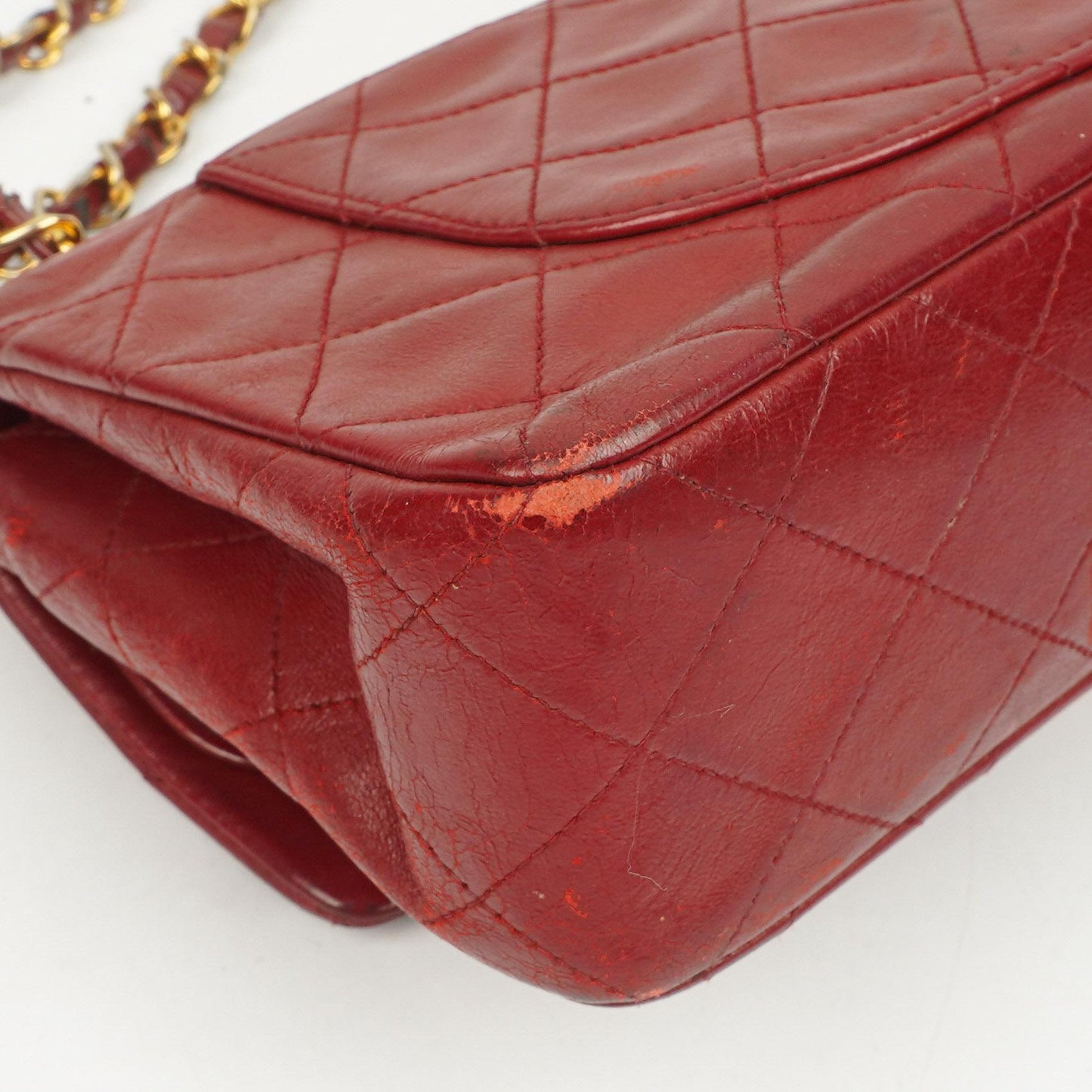 Chanel Small Classic Double Flap Bag Red Quilted Lambskin 24K Gold-Plated Hardware