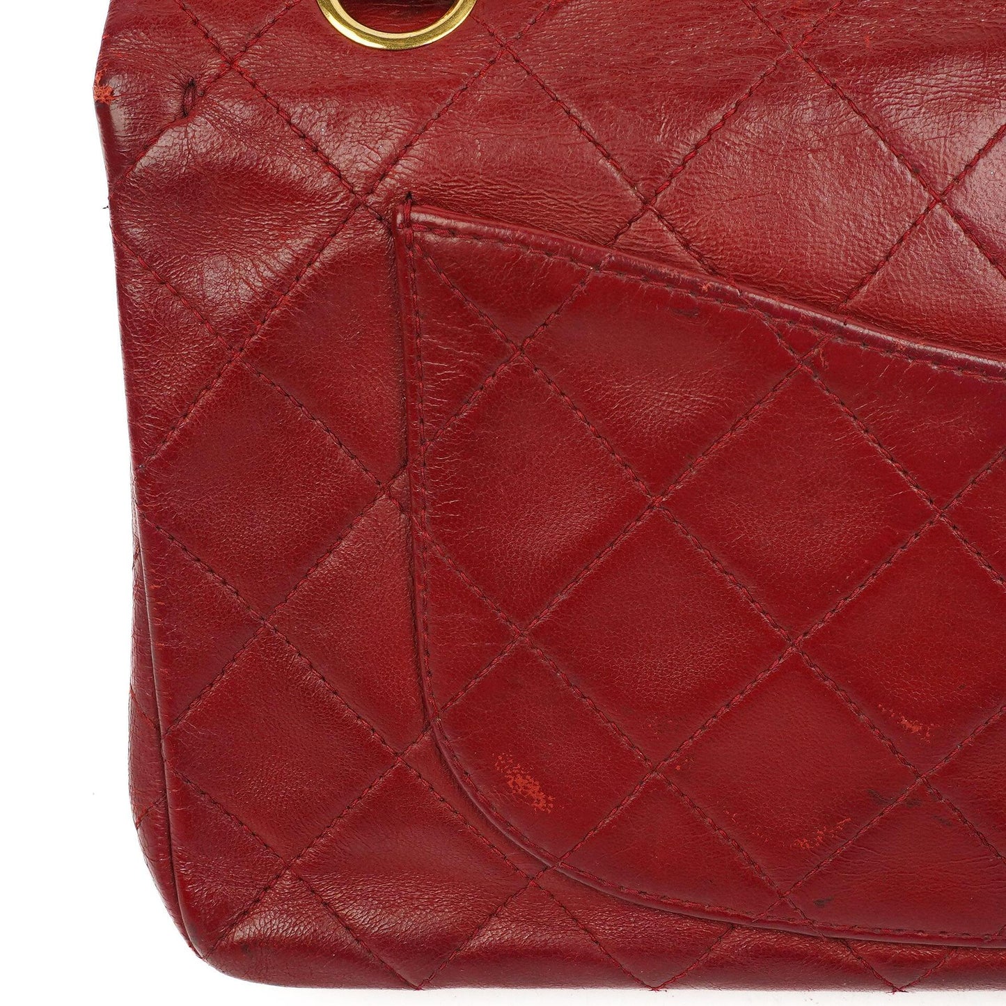 Chanel Small Classic Double Flap Bag Red Quilted Lambskin 24K Gold-Plated Hardware