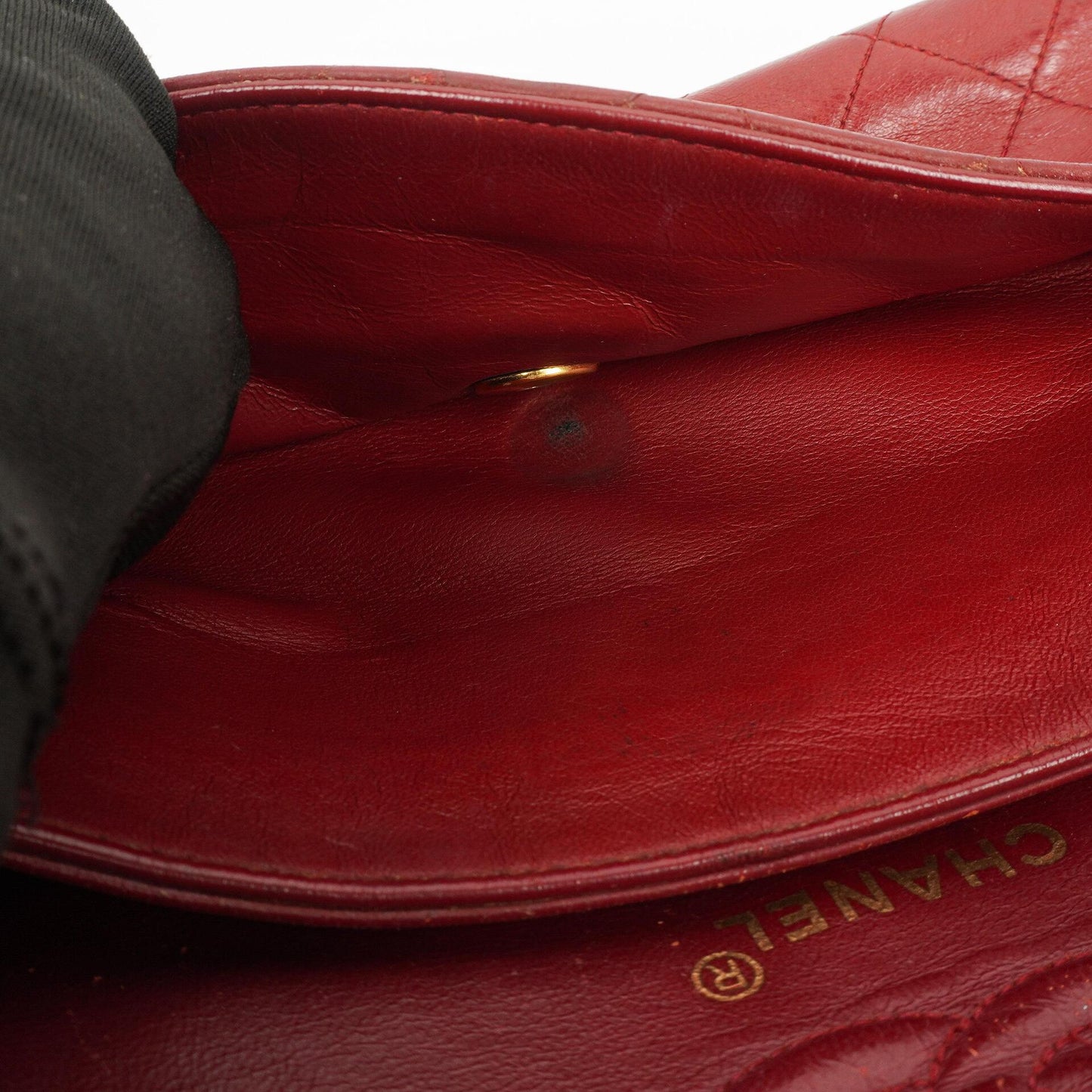Chanel Small Classic Double Flap Bag Red Quilted Lambskin 24K Gold-Plated Hardware