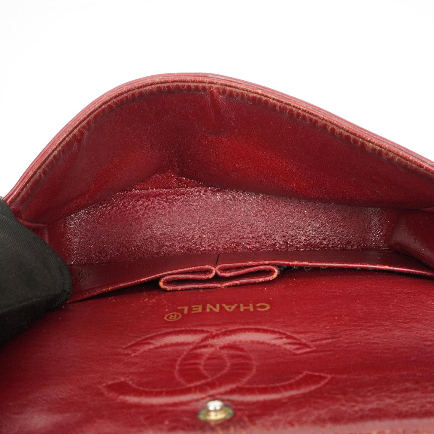 Chanel Small Classic Double Flap Bag Red Quilted Lambskin 24K Gold-Plated Hardware