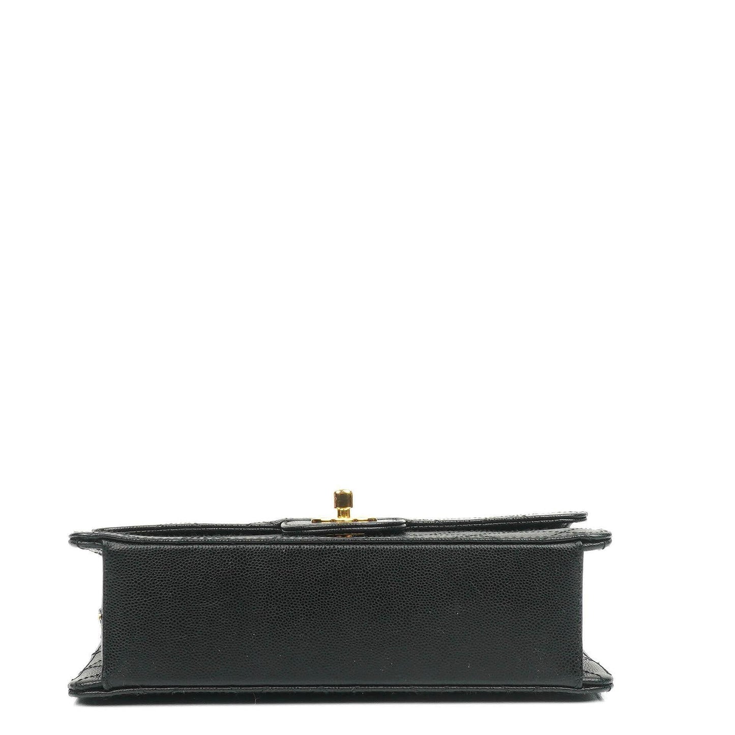 Chanel Small Classic Flap Bag Black Caviar 24K Gold Hardware