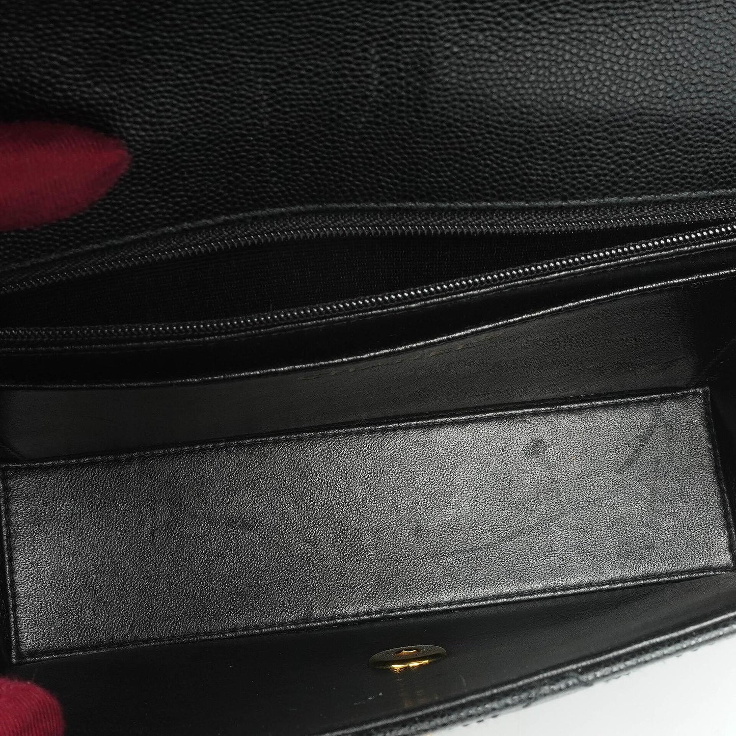 Chanel Small Classic Flap Bag Black Caviar 24K Gold Hardware