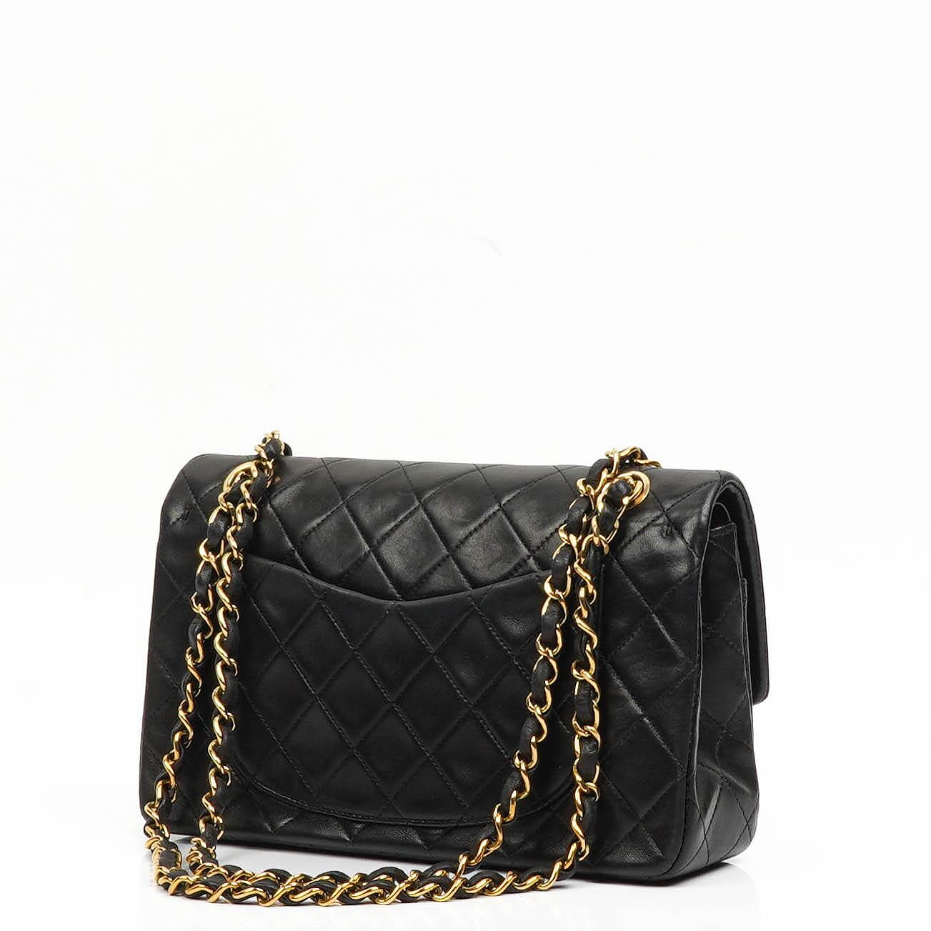 Chanel Small Classic Lambskin Double Flap Bag With 24K Gold-Plated Hardware