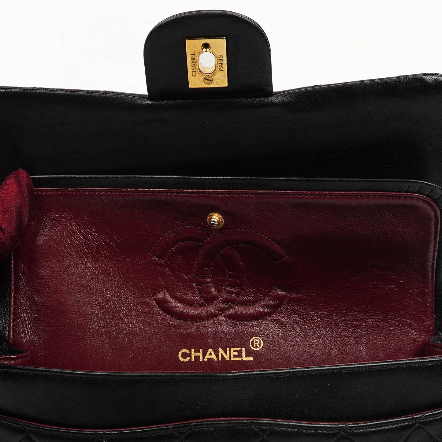 Chanel Small Classic Lambskin Double Flap Bag With 24K Gold-Plated Hardware