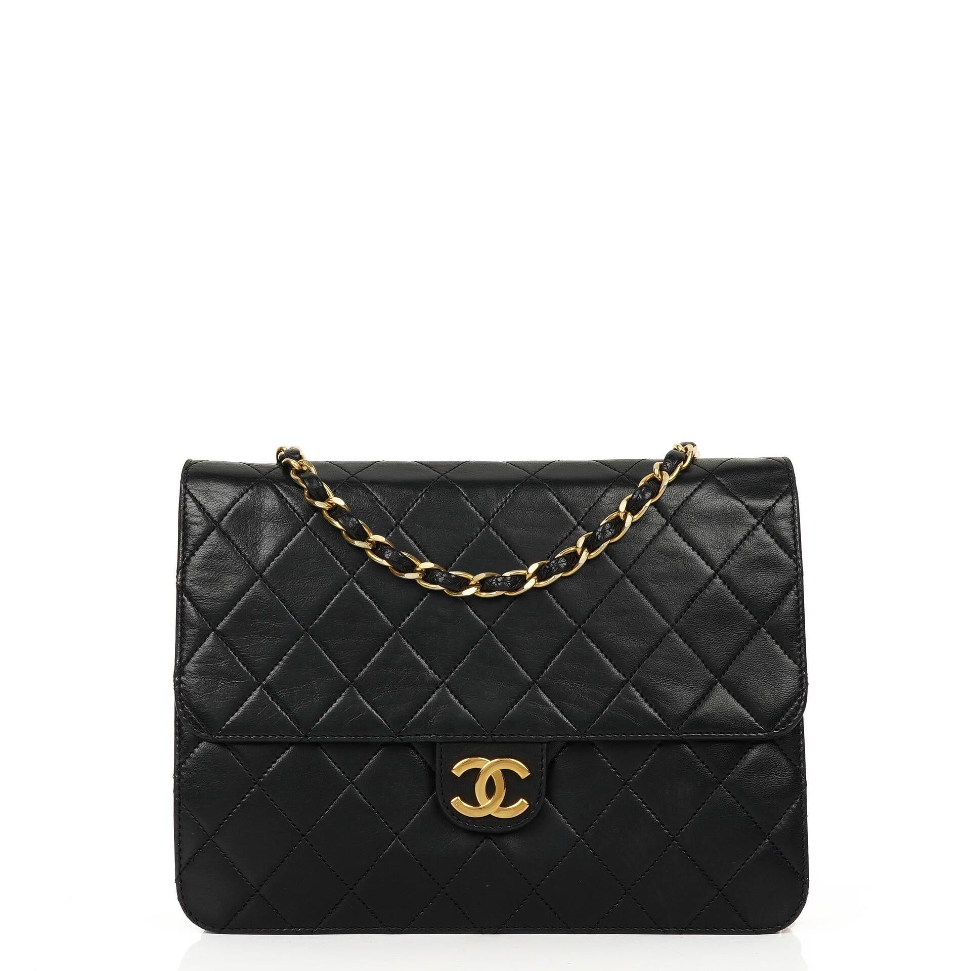 Chanel Small Classic Lambskin Flap Bag With  24K Gold-Plated Hardware