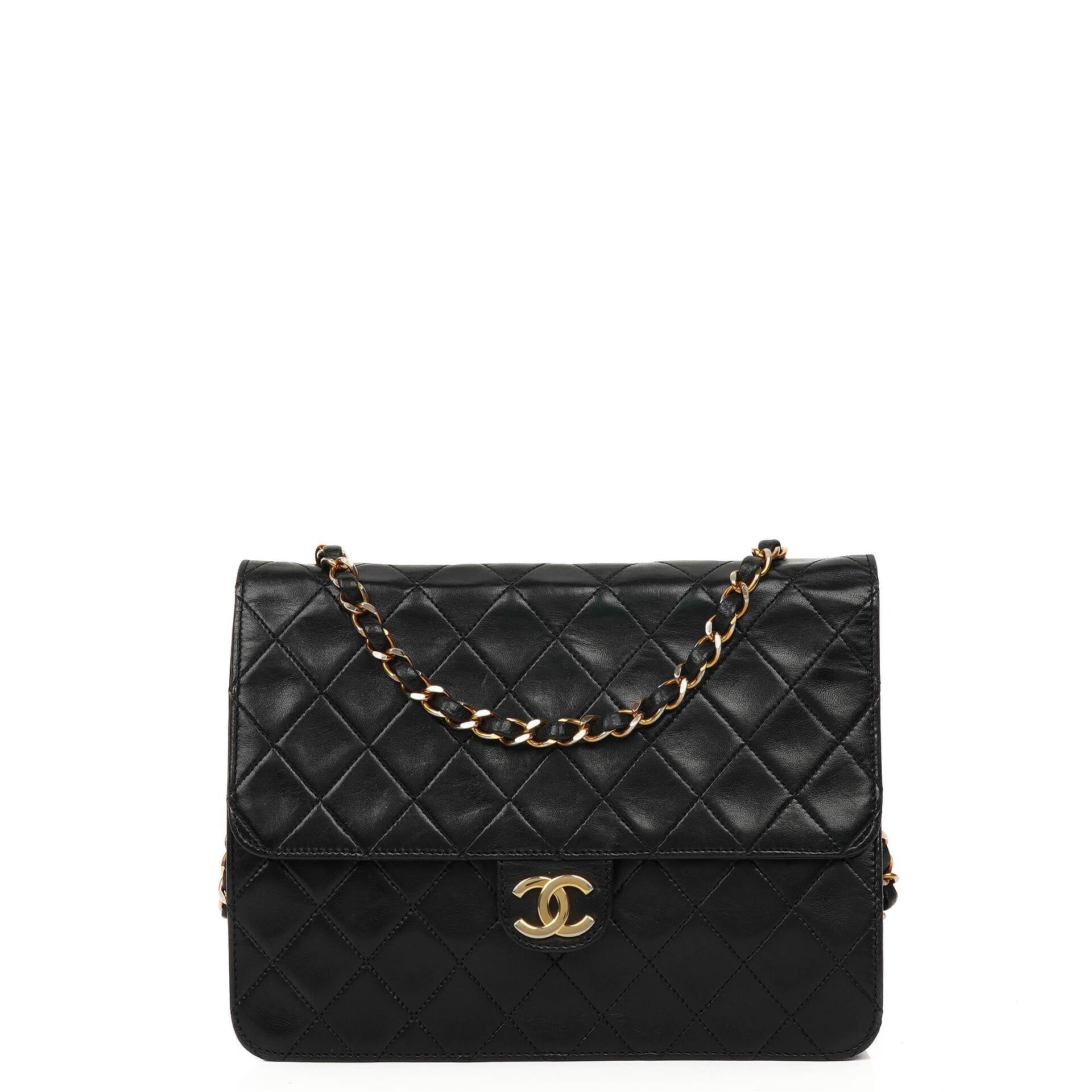 Chanel Small Classic Lambskin Flap Bag With Gold-Tone Hardware