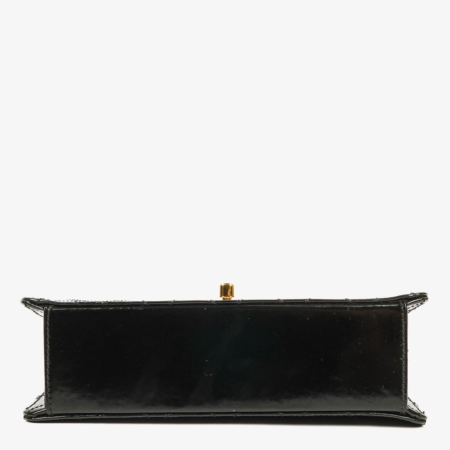 Chanel Small Classic Single Flap Bag Black Patent Quilted Leather With 24K Gold-Plated Hardware