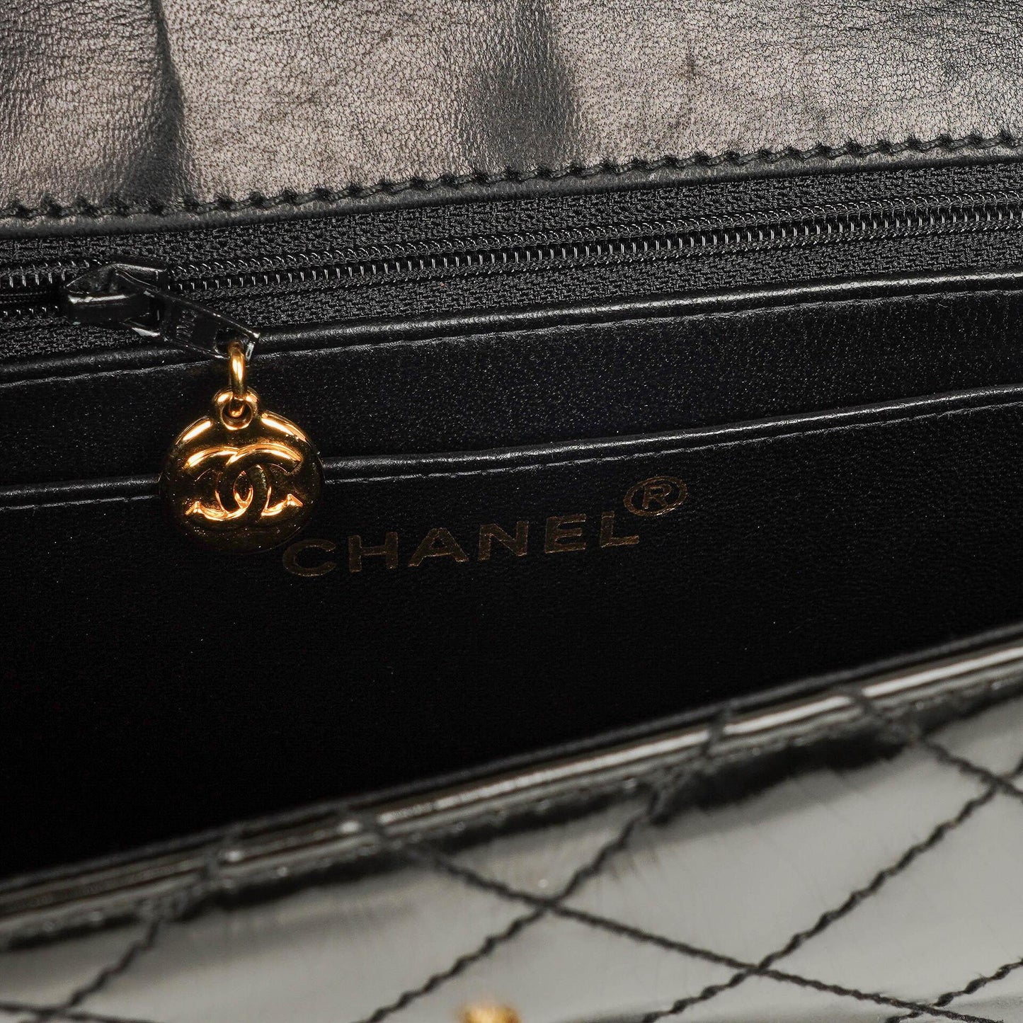 Chanel Small Classic Single Flap Bag Black Patent Quilted Leather With 24K Gold-Plated Hardware