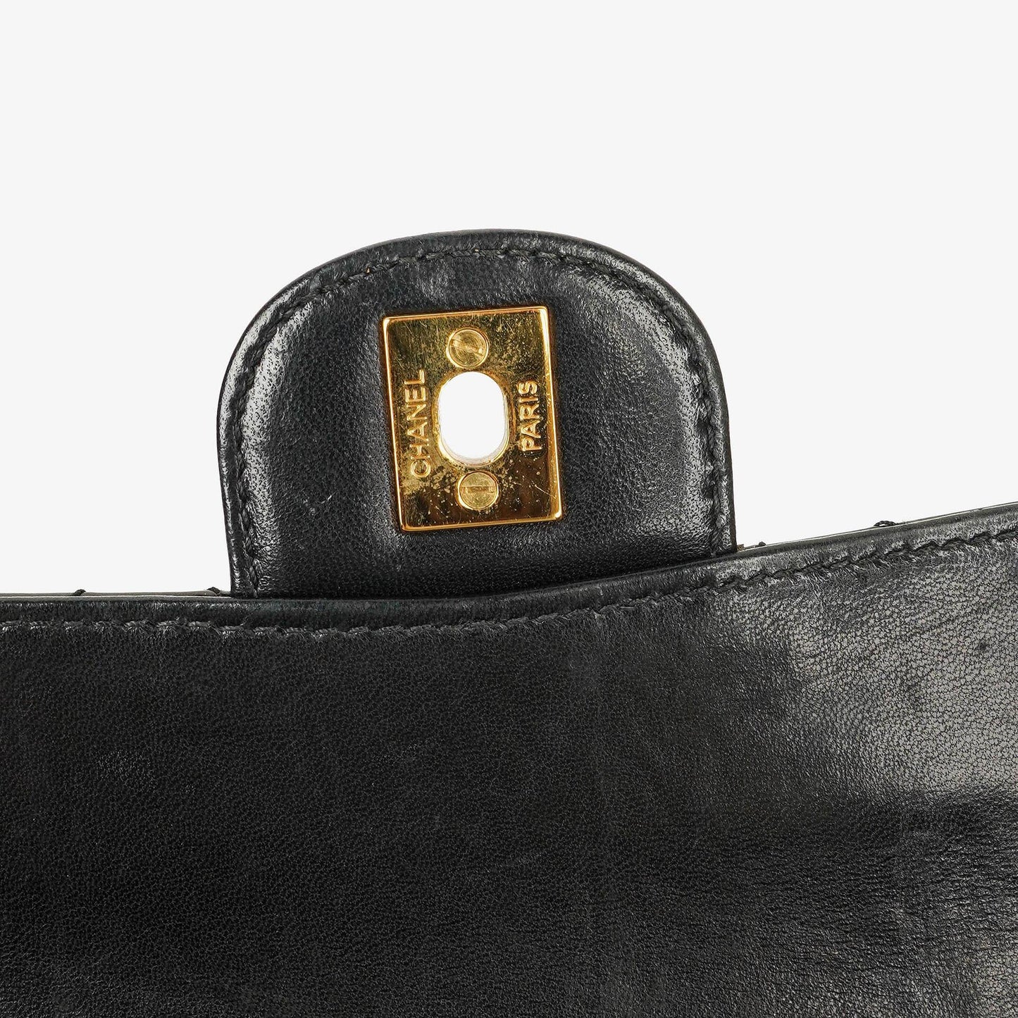 Chanel Small Classic Single Flap Bag Black Patent Quilted Leather With 24K Gold-Plated Hardware