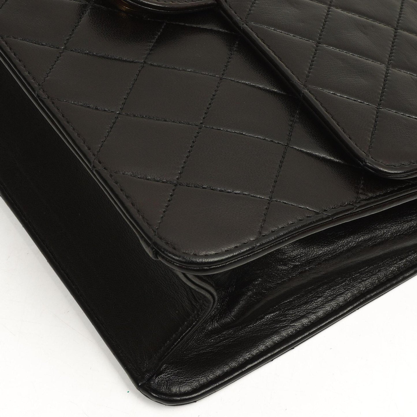 Chanel Small Classic Single Flap Bag Black Quilted Lambskin 24K Gold-Plated Hardware