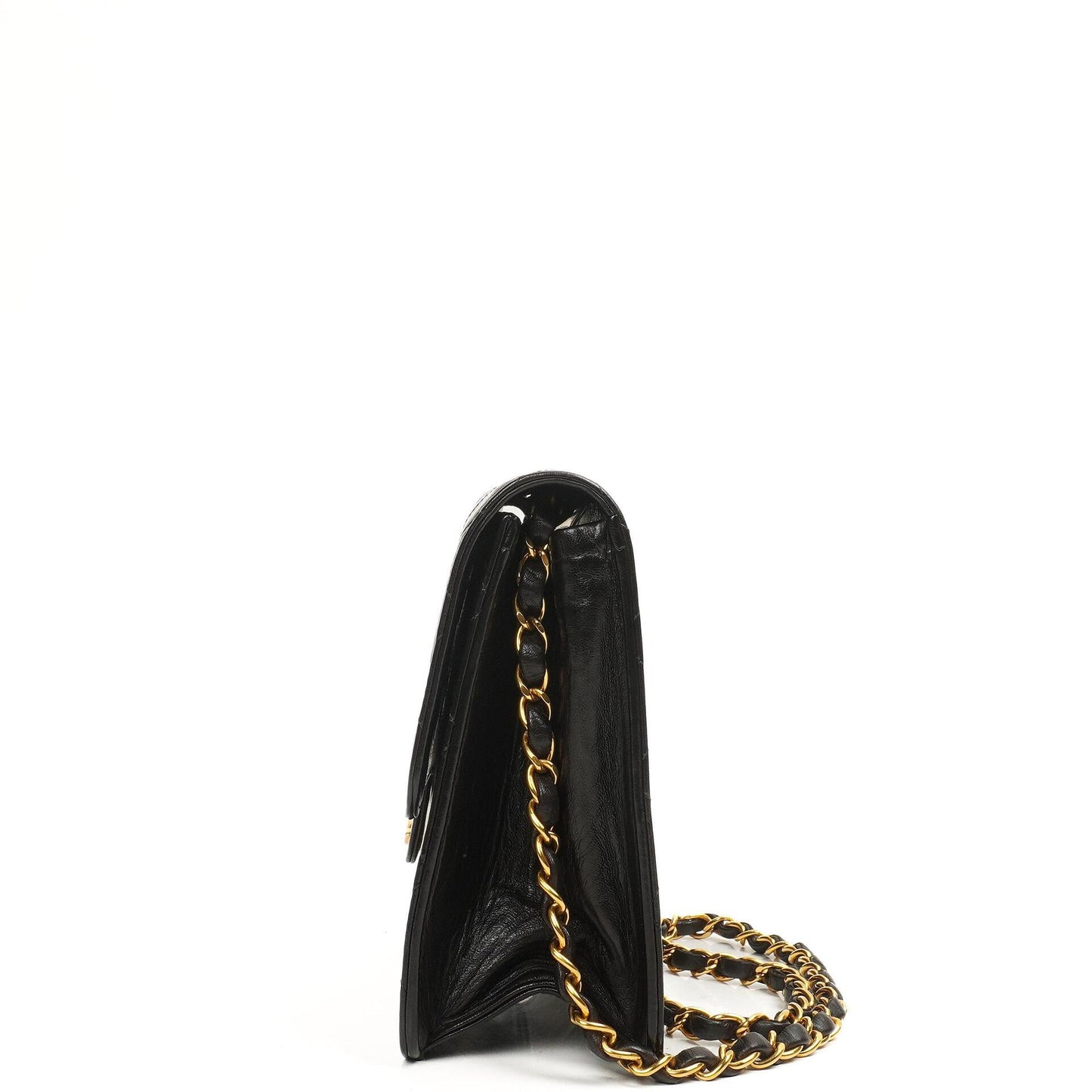 Chanel Small Classic Single Flap Bag Black Quilted Lambskin 24K Gold-Plated Hardware