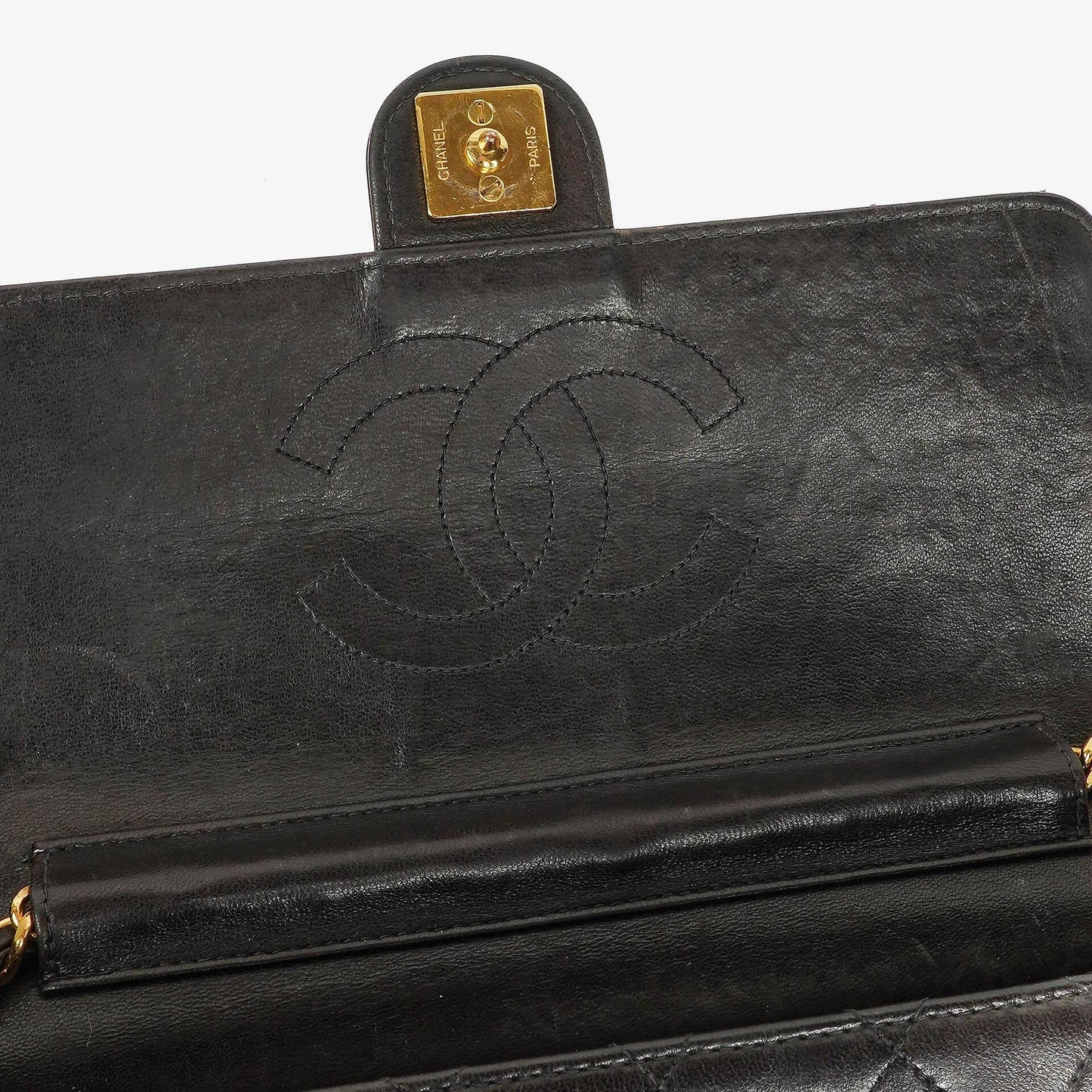 Chanel Small Classic Single Flap Bag In Black Quilted Lambskin With 24K Gold-Plated Hardware