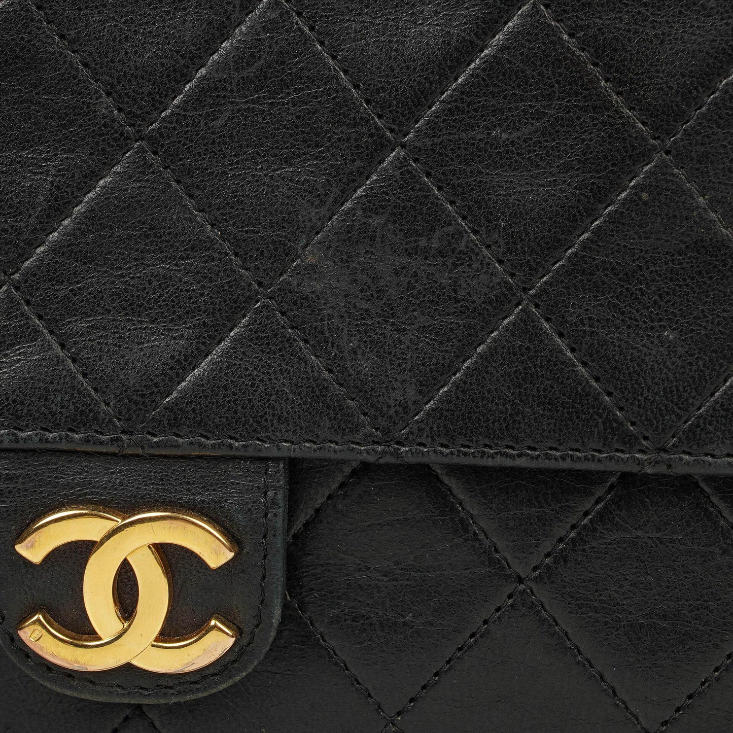 Chanel Small Classic Single Flap Bag In Navy Quilted Lambskin With 24K Gold-Plated Hardware