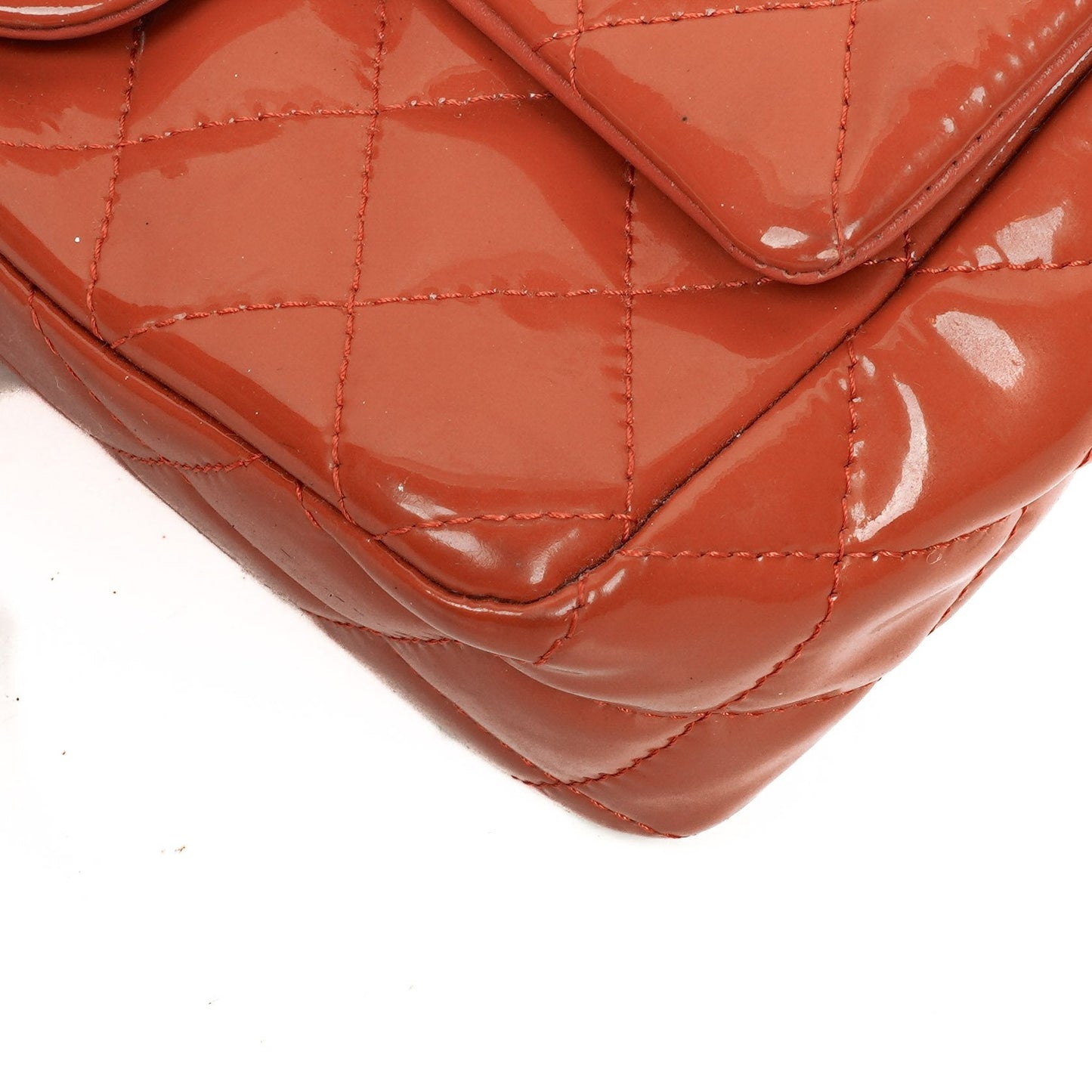 Chanel Small Classic Single Flap Bag Quilted Patent Leather With Silver-Tone Hardware