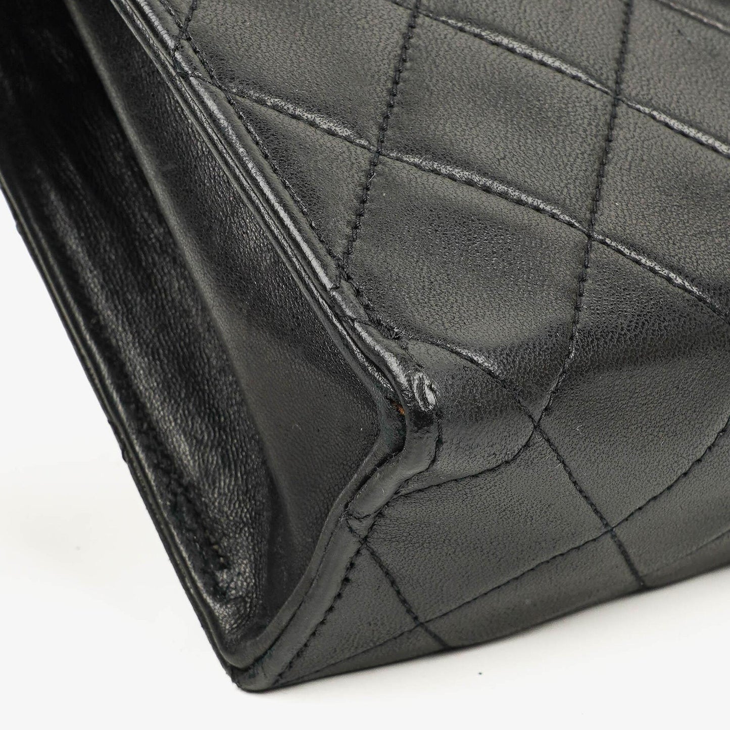 Chanel Small Envelope Maxi CC Logo Flap Bag Black Quilted Lambskin With 24K Gold-Plated Hardware