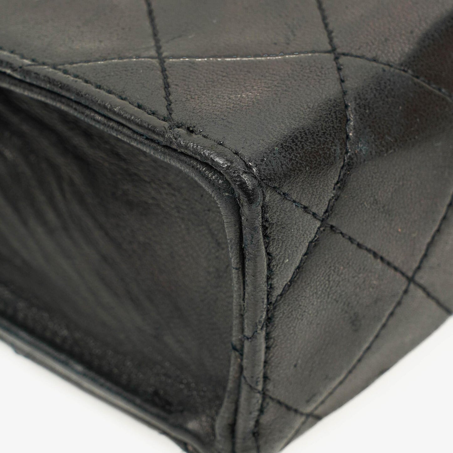 Chanel Small Envelope Maxi CC Logo Flap Bag Black Quilted Lambskin With 24K Gold-Plated Hardware