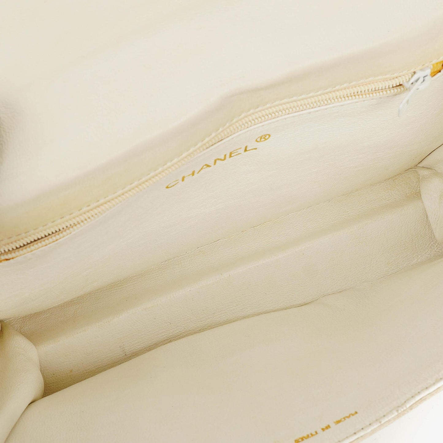 Chanel Small Envelope White Leather Flap Bag