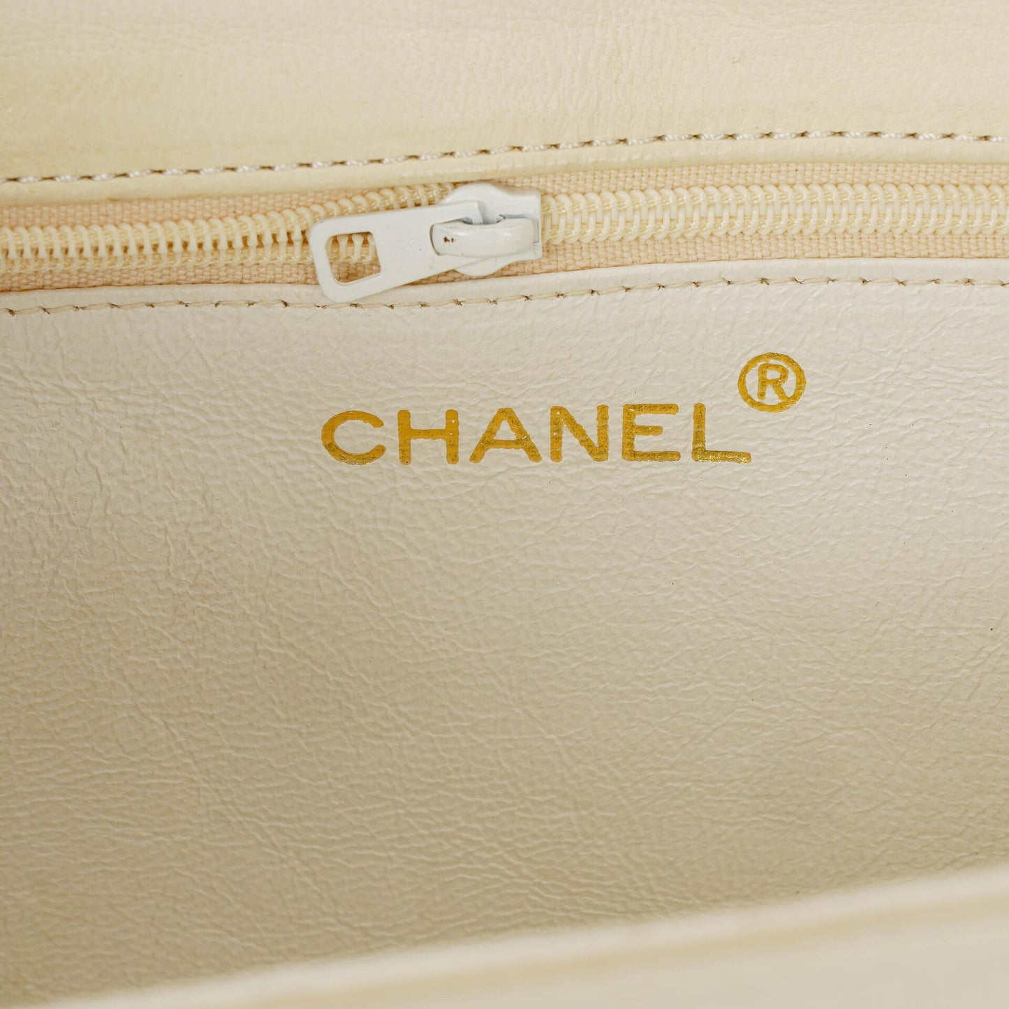 Chanel Small Envelope White Leather Flap Bag