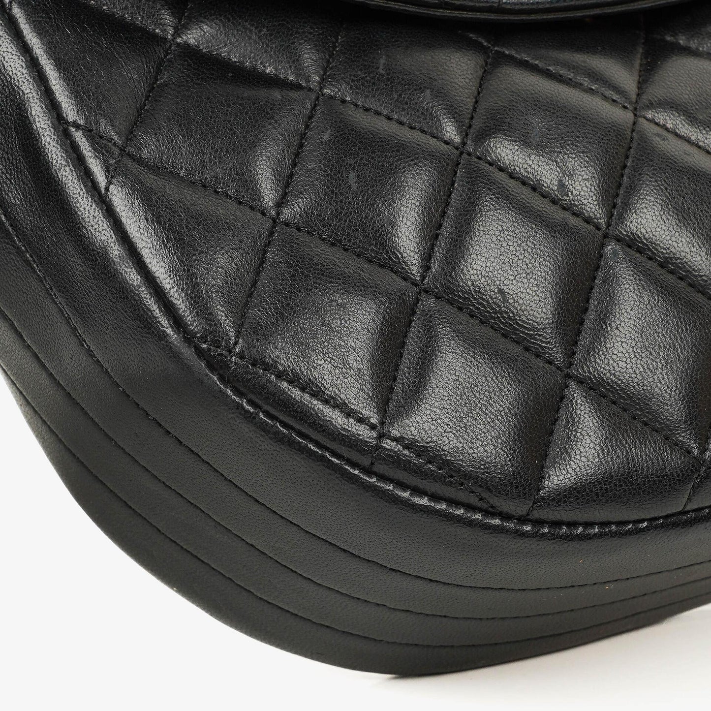 Chanel Maxi CC Logo Black Quilted Lambskin Small Single Flap Bag