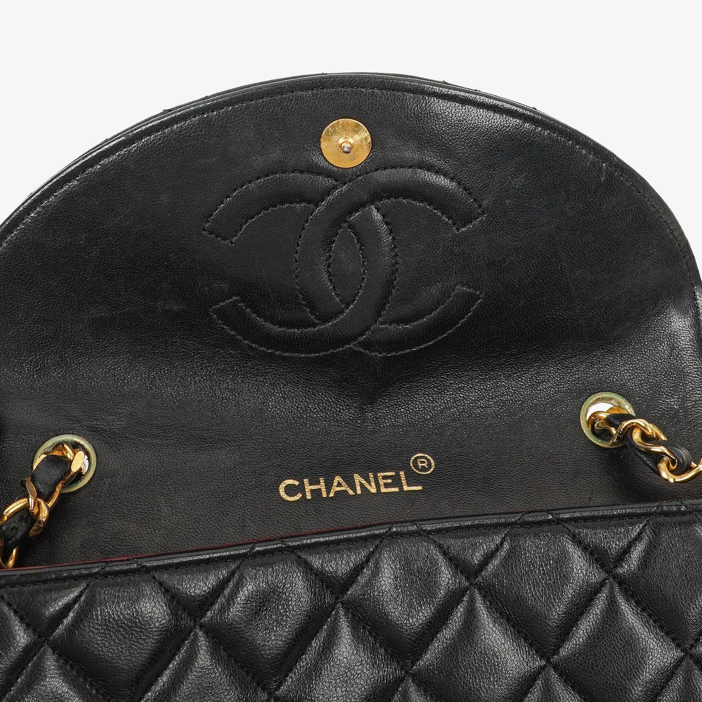 Chanel Maxi CC Logo Black Quilted Lambskin Small Single Flap Bag