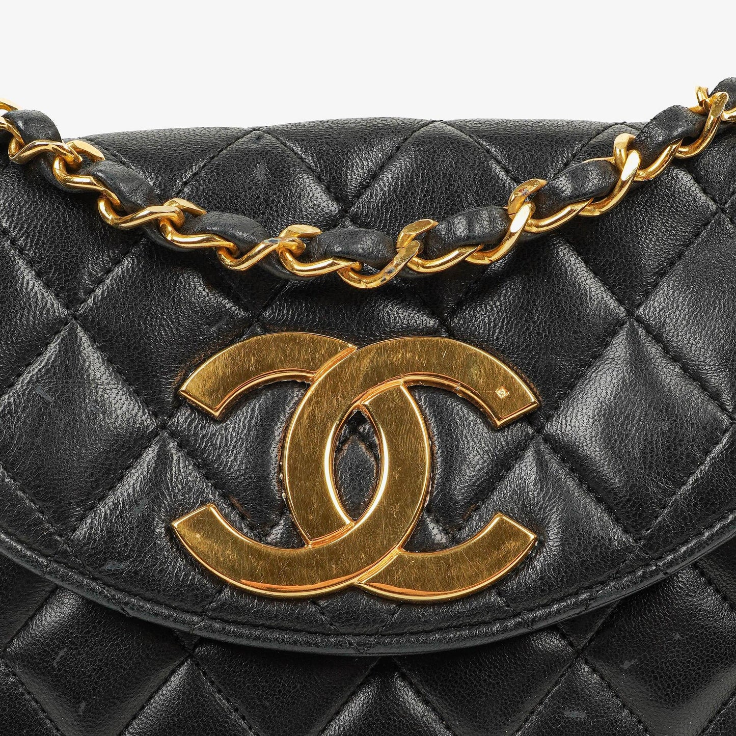 Chanel Maxi CC Logo Black Quilted Lambskin Small Single Flap Bag