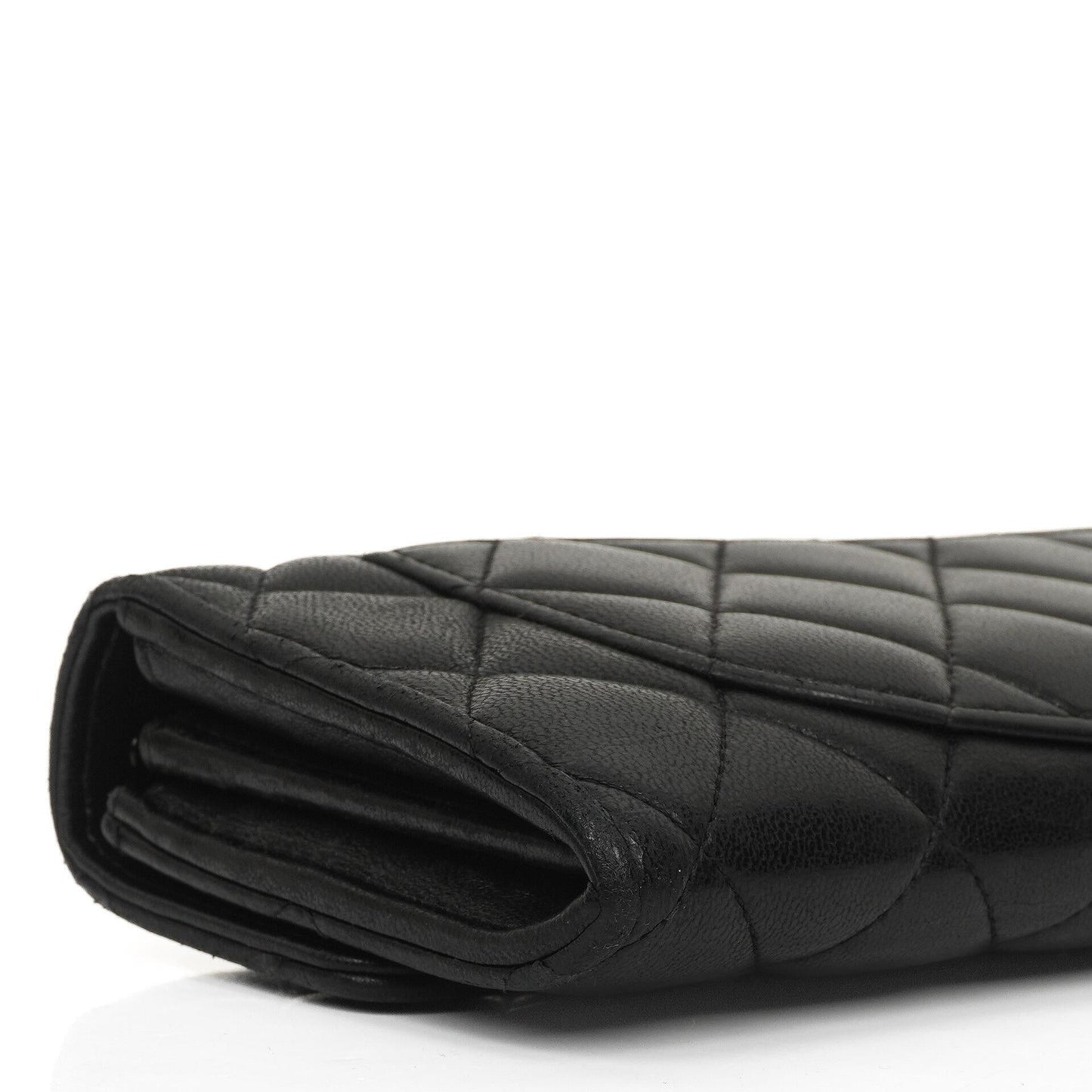 Chanel So Black Large Quilted Lambskin Flap Wallet