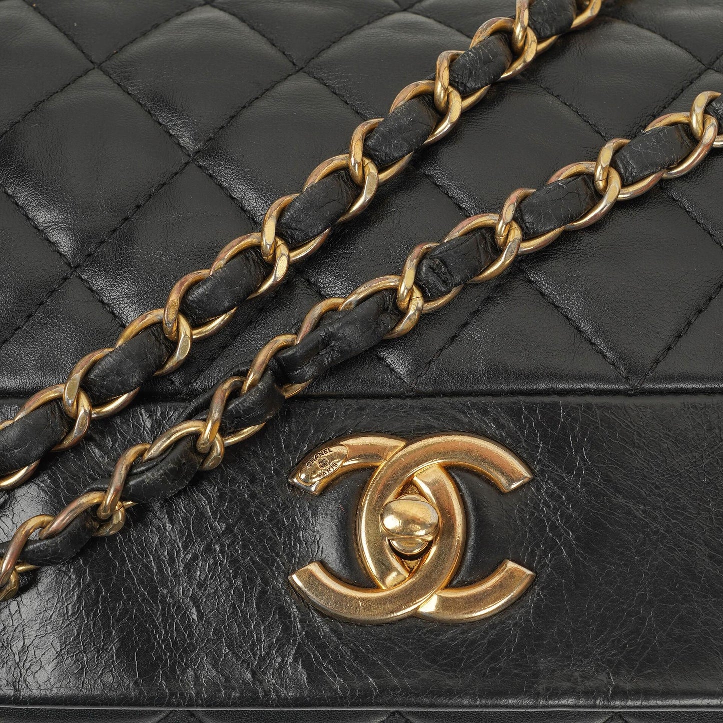 Chanel Soft Elegance Black Calfskin Quilted Flap Bag