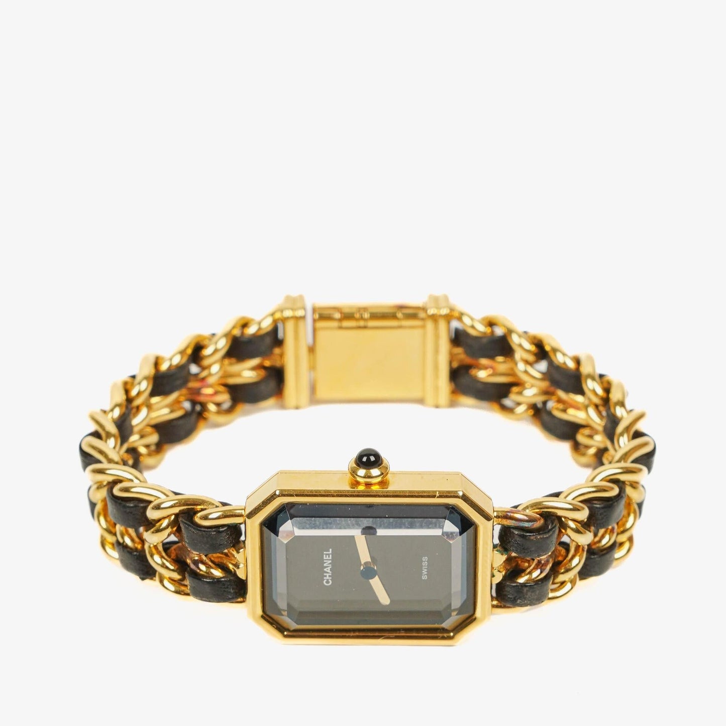 Chanel Stainless Steel Lambskin 20mm Chain Premiere Quartz Watch Gold M