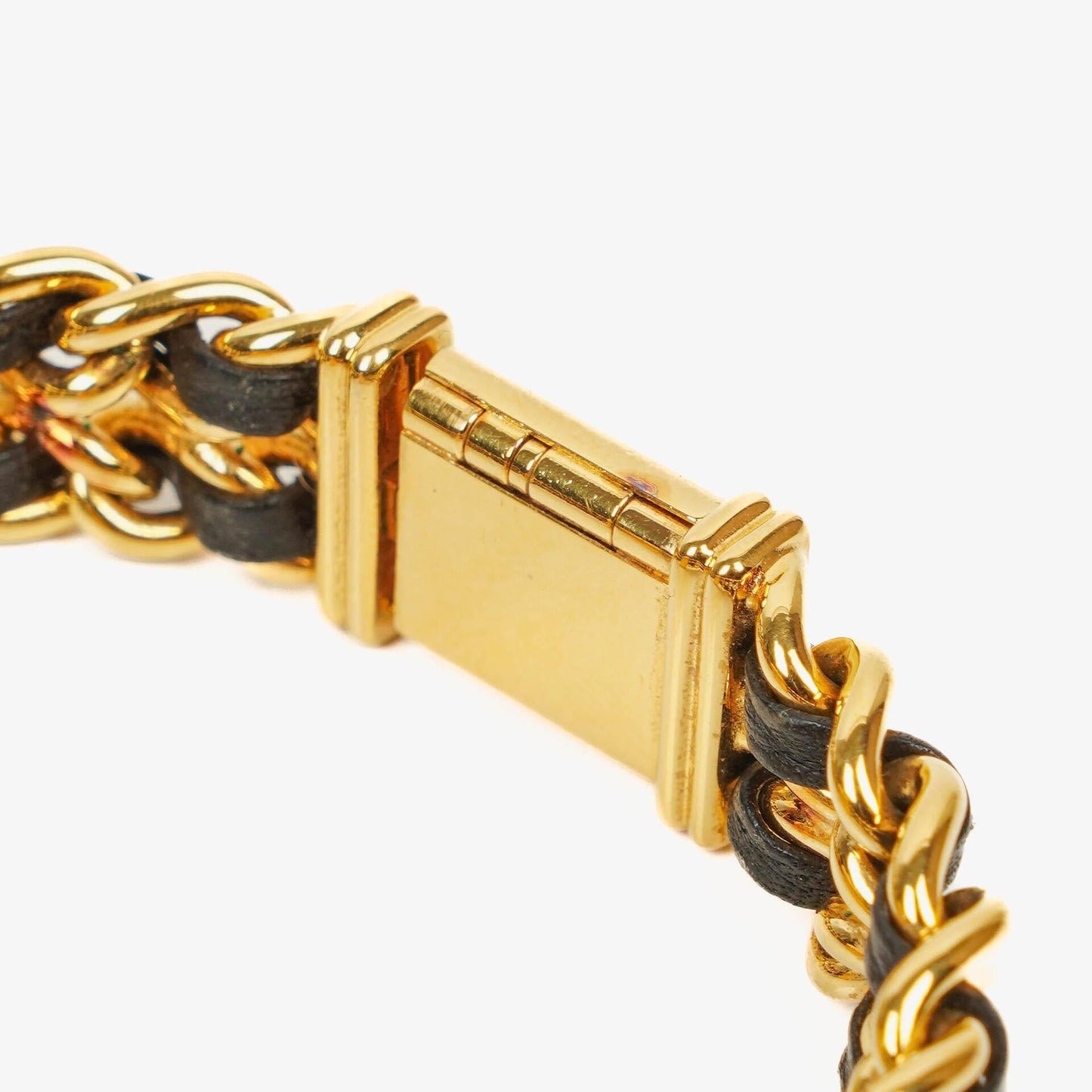 Chanel Stainless Steel Lambskin 20mm Chain Premiere Quartz Watch Gold M