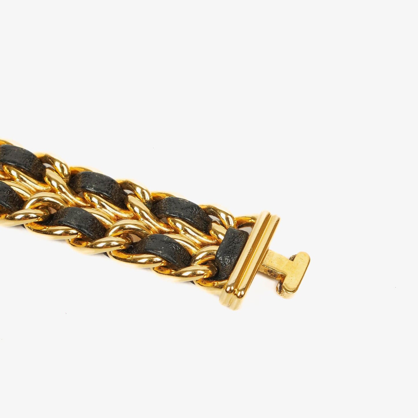 Chanel Stainless Steel Lambskin 20mm Chain Premiere Quartz Watch Gold M