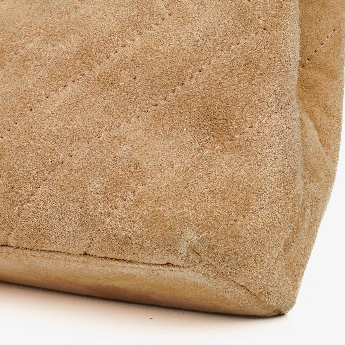 Chanel Suede Chevron Quilted Tassel Camera Bag