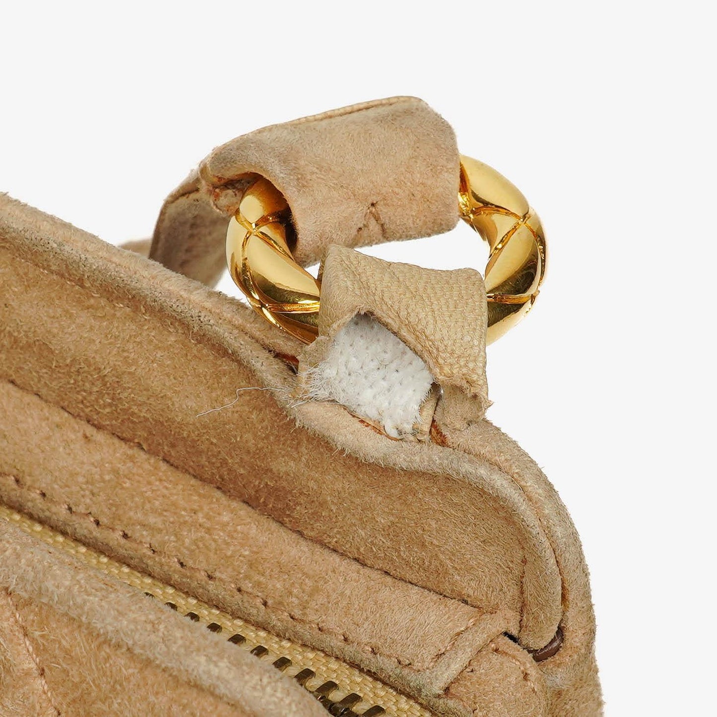 Chanel Suede Chevron Quilted Tassel Camera Bag