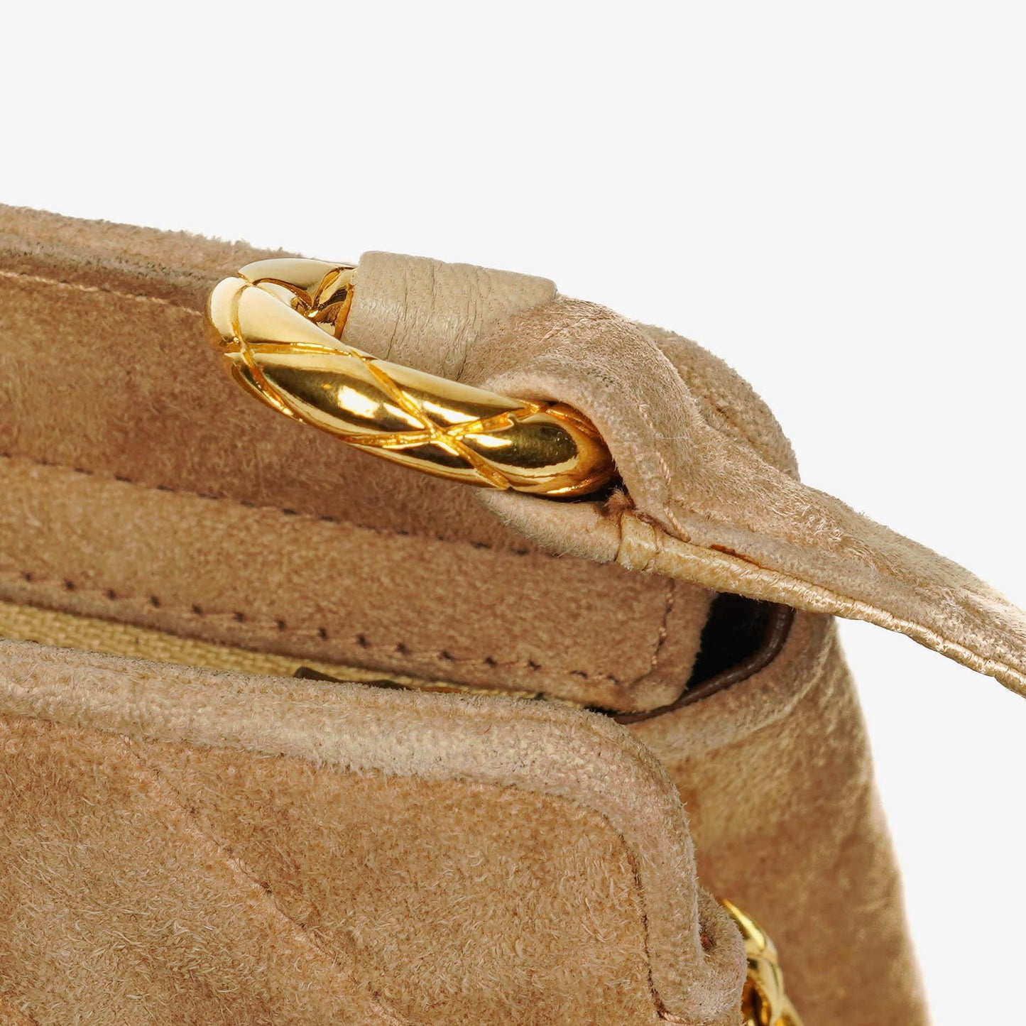 Chanel Suede Chevron Quilted Tassel Camera Bag