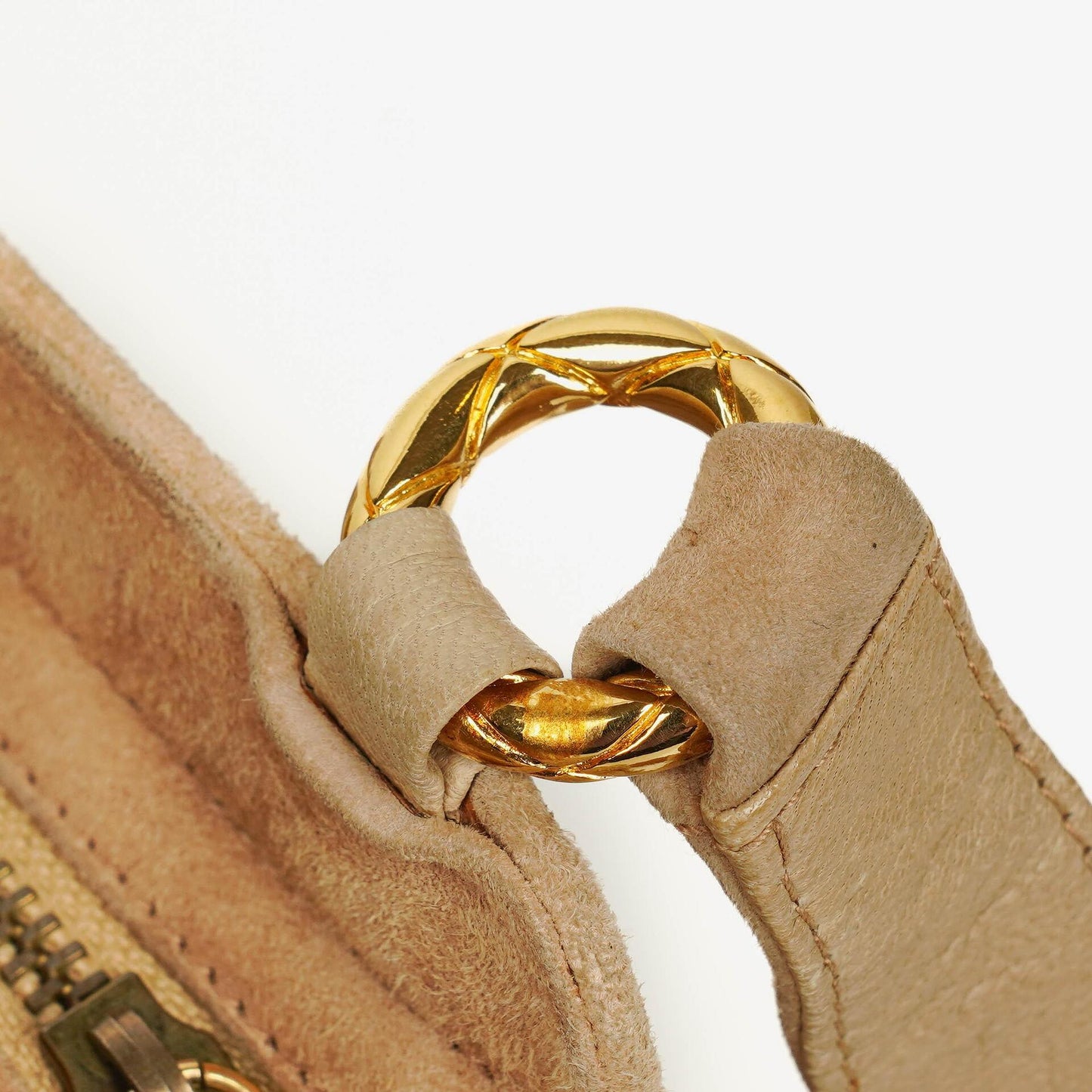 Chanel Suede Chevron Quilted Tassel Camera Bag
