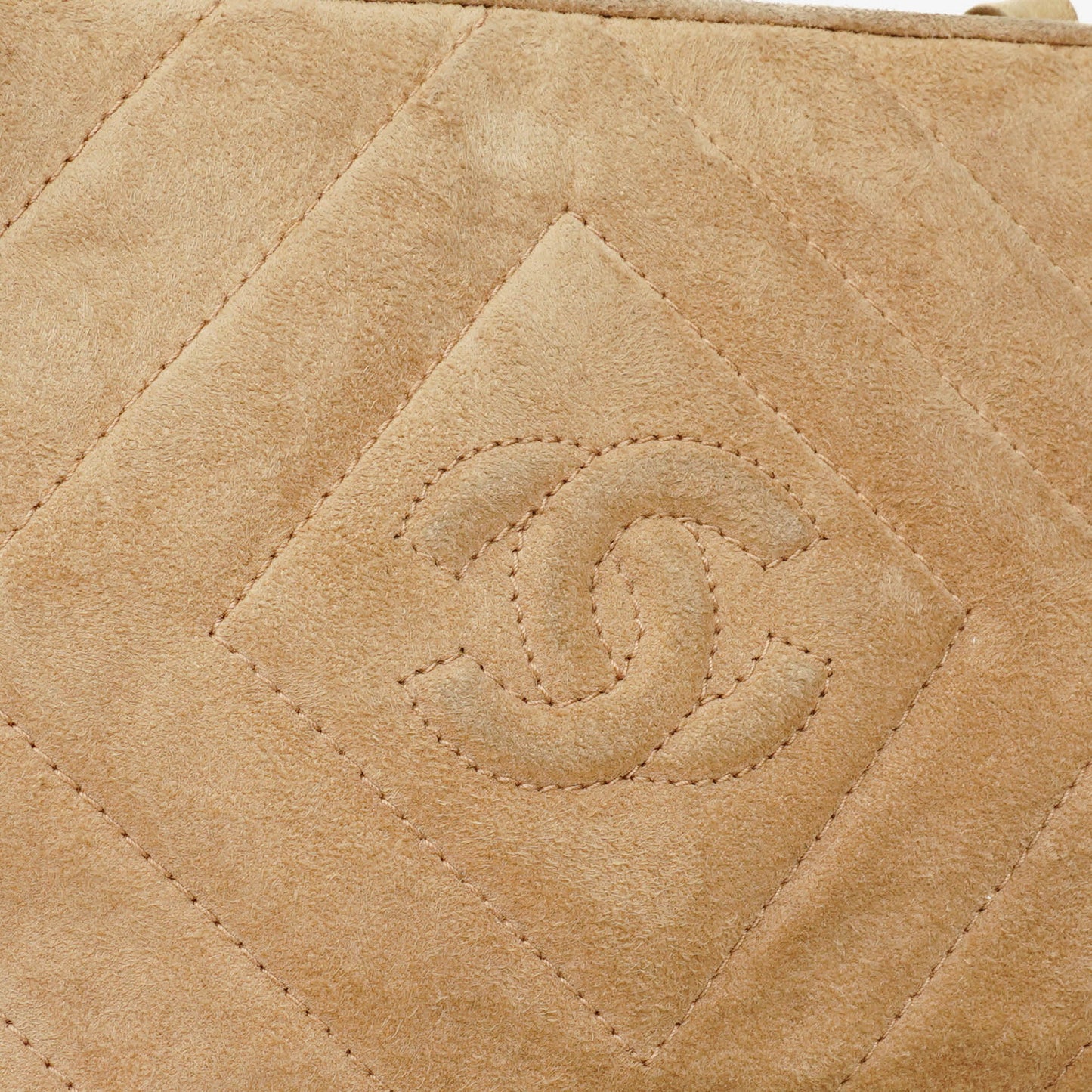 Chanel Suede Chevron Quilted Tassel Camera Bag