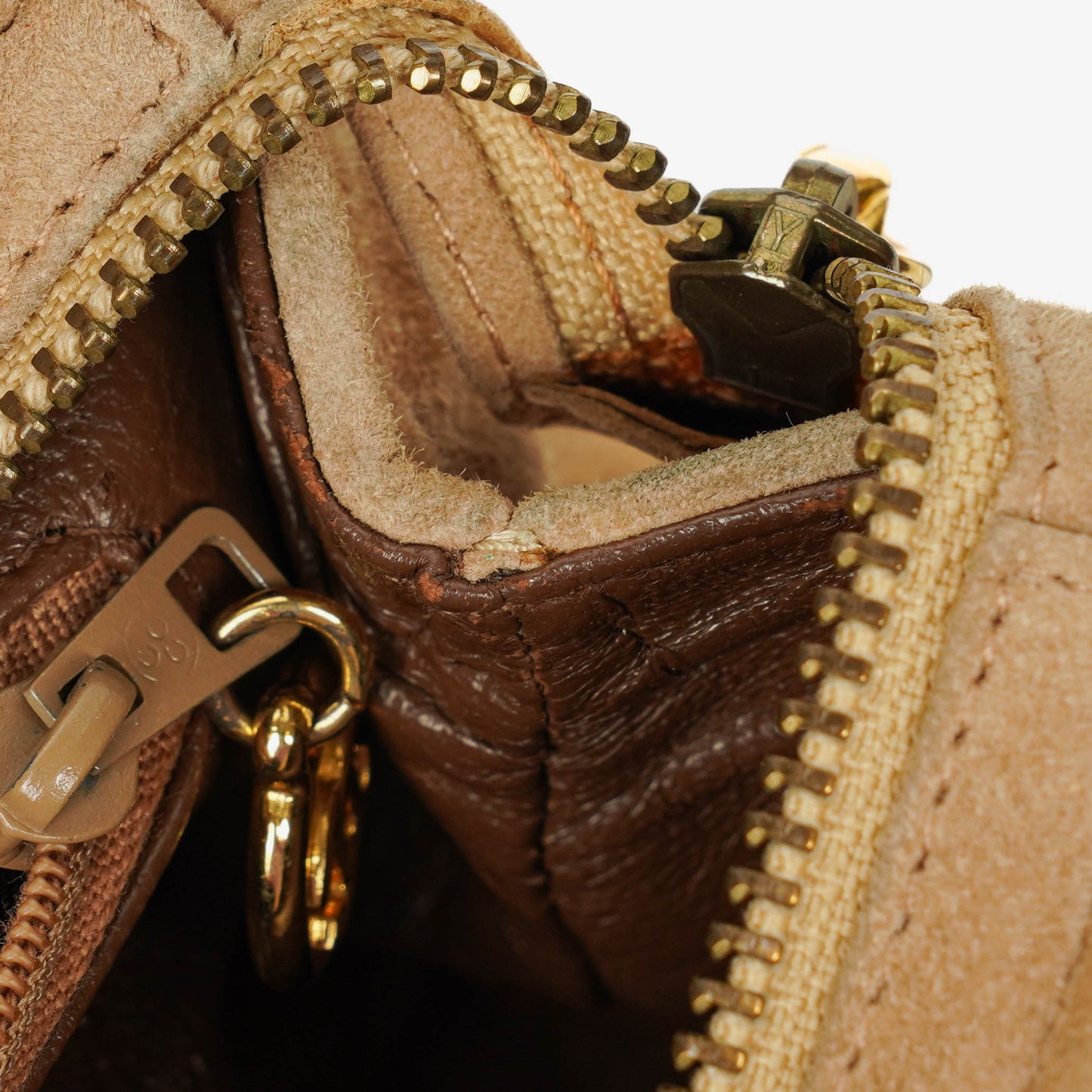 Chanel Suede Chevron Quilted Tassel Camera Bag