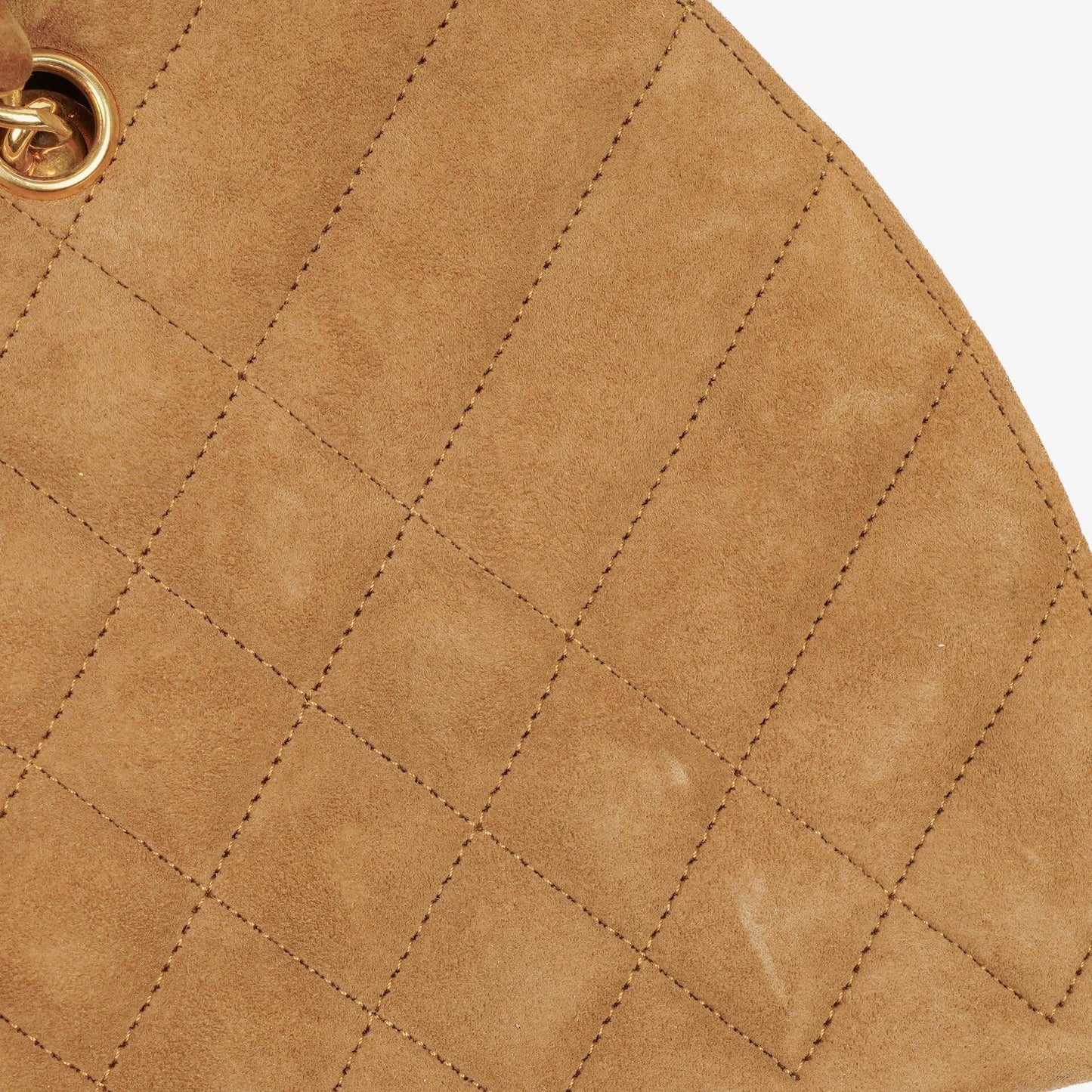 Chanel Suede Half Moon Brown Shoulder Bag