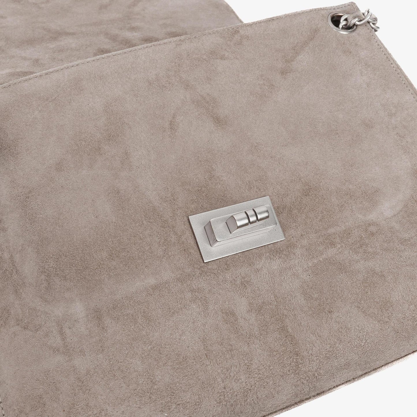 Chanel Beige Suede Patchwork Accordion Mademoiselle Flap