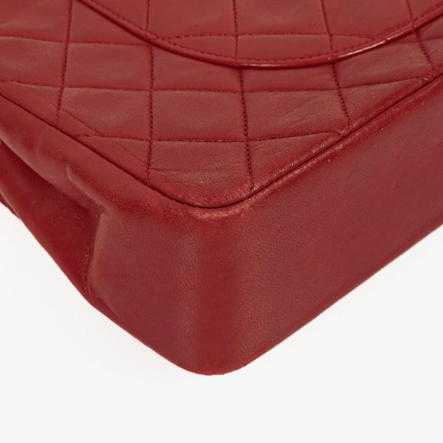 Chanel Timeless Classic Double Flap Bag Red Quilted Lambskin 24K Gold-Plated Hardware