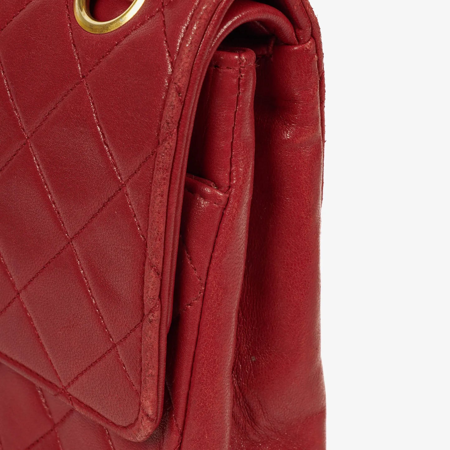 Chanel Timeless Classic Double Flap Bag Red Quilted Lambskin 24K Gold-Plated Hardware