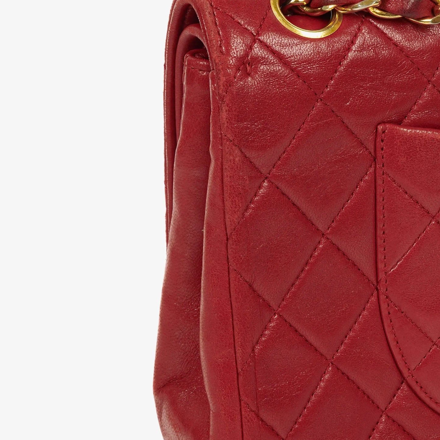 Chanel Timeless Classic Double Flap Bag Red Quilted Lambskin 24K Gold-Plated Hardware