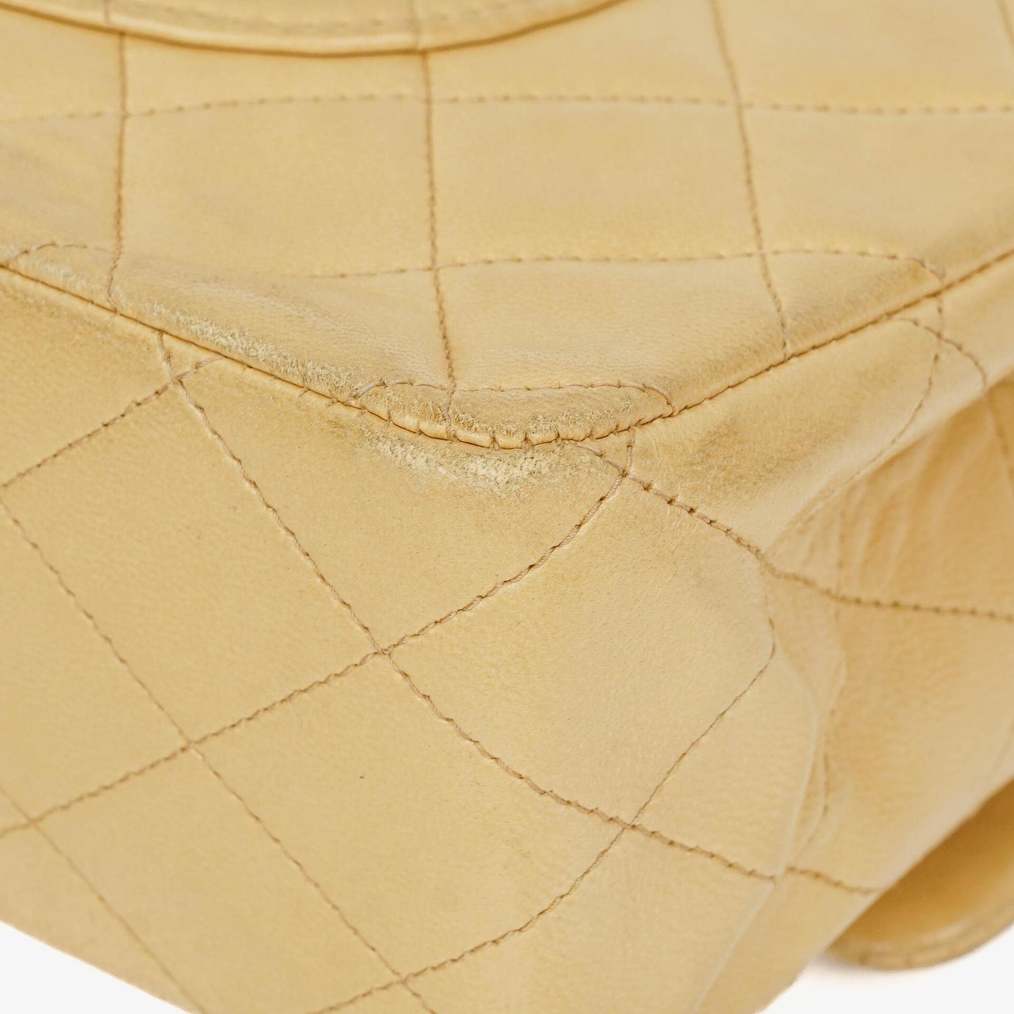 Chanel Timeless Classic Medium Double Flap Bag In Beige Quilted Lambskin And 24K Gold-Plated Hardware